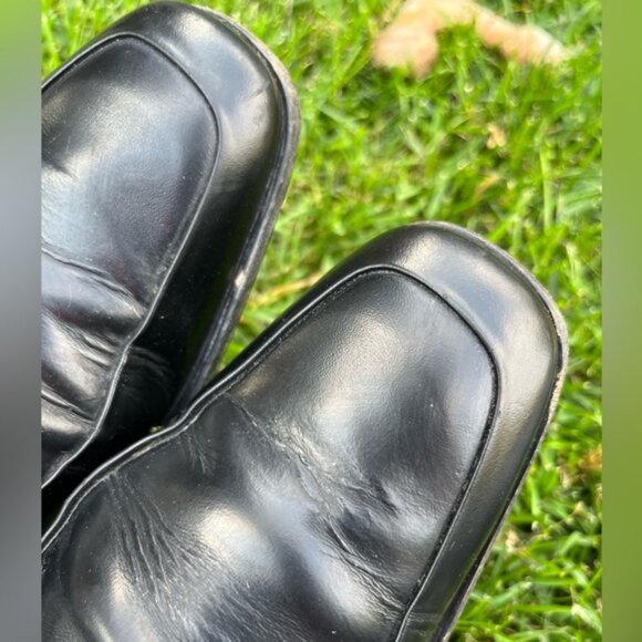 PRADA Mens Black Spazzolato Fiume Leather Oxford Dress Shoes - SIZE 8 main image 7